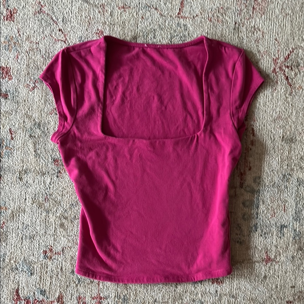 Garage Fuchsia Square Neck Tee
